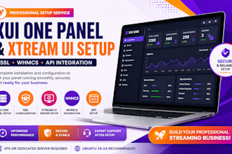 setup xui one panel, ssl panel installation, xtream ui server, whmcs, api setup