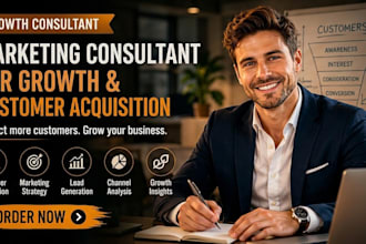 be your marketing consultant  for growth strategy and customer acquisition