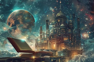 design fantasy book cover or ebook cover