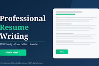 write a professional resume and cover letter