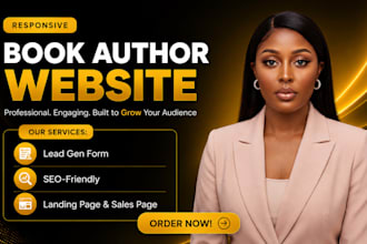 design author website, book author website, ebook website, ebook landing page