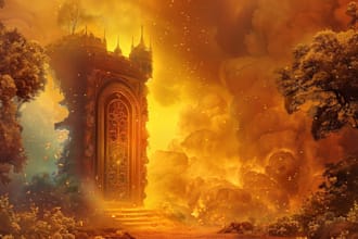 design a premium dark fantasy or gothic romance book cover, romance cover
