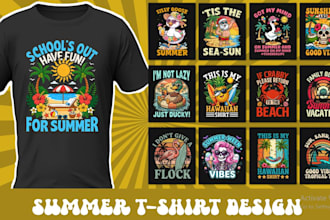 do tropical beach sunset summer vibes t shirt logo design