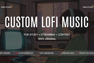 create, remake, and ghost produce lofi or synthwave track