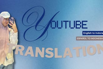 translate english youtube video to indonesian or vice versa