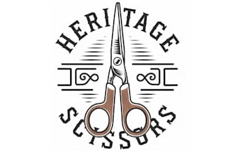 design barber salon hair cutting logo