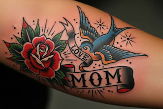 create old school or traditional tattoo design