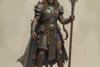 draw dnd illustration, dnd character, and game art