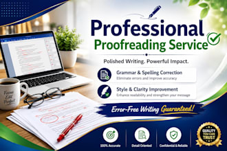 professionally correct grammar and spelling errors