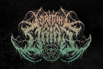 make your death metal, deathcore, slam logo for your project
