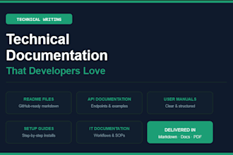 write clear and professional technical documentation