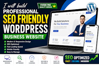 build an SEO optimized business website in wordpress