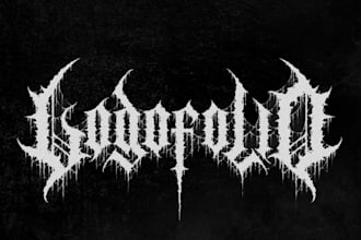 design an epic symphonic black metal band logo