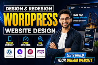 design and redesign wordpress wp website with divi avada kadence gutenberg astra
