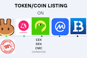 easily list token or coin coinmarketcap coingecko fast and securely