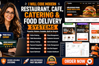 code modern restaurant, cafe, catering , and food delivery system