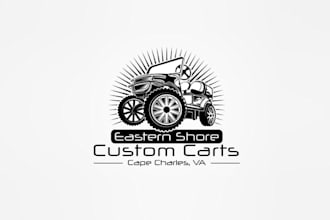 make golf cart t shirt logo for eastern shore custom carts