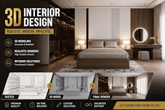 design and render photorealistic interior