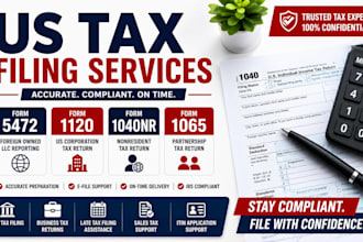 file US tax returns, form 5472, 1120, 1040nr and llc taxes