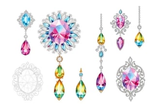 draw jewelry designs, jewelry sketches based on nature objects