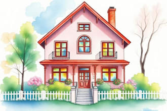 create home portrait watercolor art from photo
