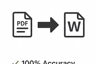 retype PDF image to word with 100 accuracy