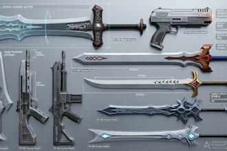 custom knife design, tactical knife cad, blade concept and 3d cad modeling