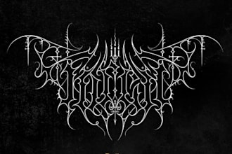 design a pagan black metal band logo