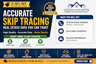 provide skip tracing leads, generation for real estate