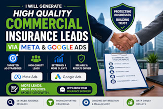 generate high quality commercial insurance leads via meta and google ads