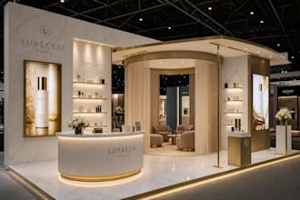do 3d booth design 3d exhibition booth, booth concept  and 3d stall design