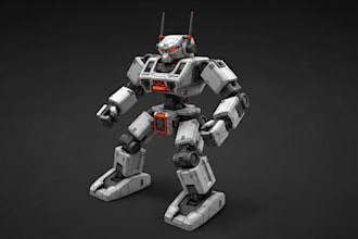 design sci fi mecha and robot concept art