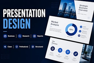 create professional presenations using notes, research and reports