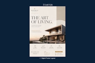 design minimalist corporate poster or event banner