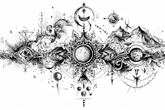 meaningful custom tattoo design sketch