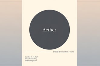 design a modern minimalist poster or flyer