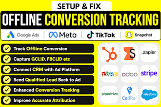 setup offline conversion tracking via zapier stape make for google, meta another