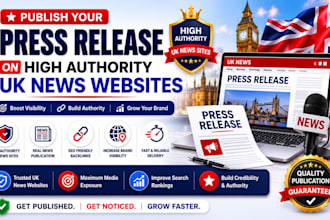 publish press release on high authority UK news websites