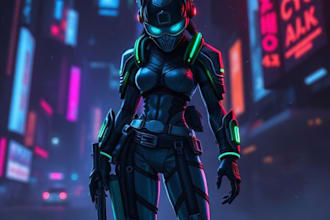 create stunning cyberpunk character design