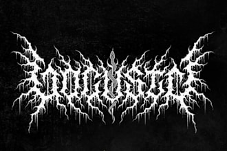 do custom atmospheric black metal band logo