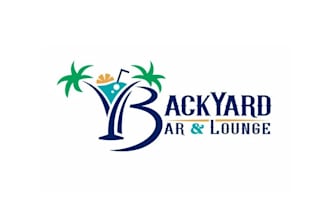 design wordmark text bar and lounge logo