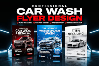 design a professional car wash or auto detailing flyer