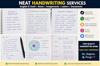 write handwritten notes, letters, and assignments