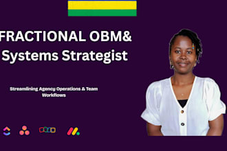 be your fractional obm and manage your business operations and workflows