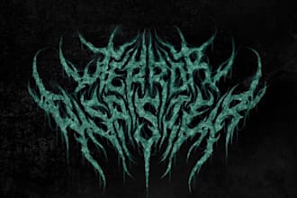 design a melodic black metal band logo