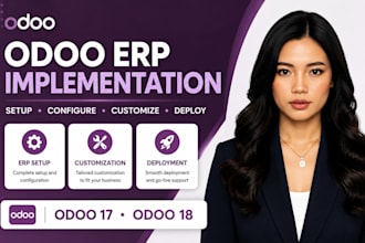 odoo erp implemetation setup configure, odoo customization and deploy odoo 17 18