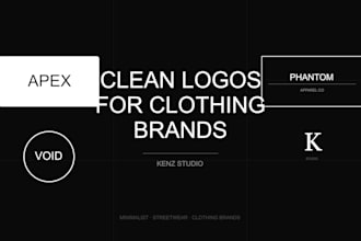 design a minimalist logo for your streetwear or clothing brand