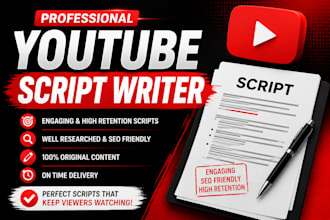 write engaging youtube scripts for faceless channels