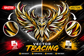 high quality vector tracing restore image high resolution