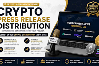 crypto press release distribution publish blockchain nft web3 pr high authority